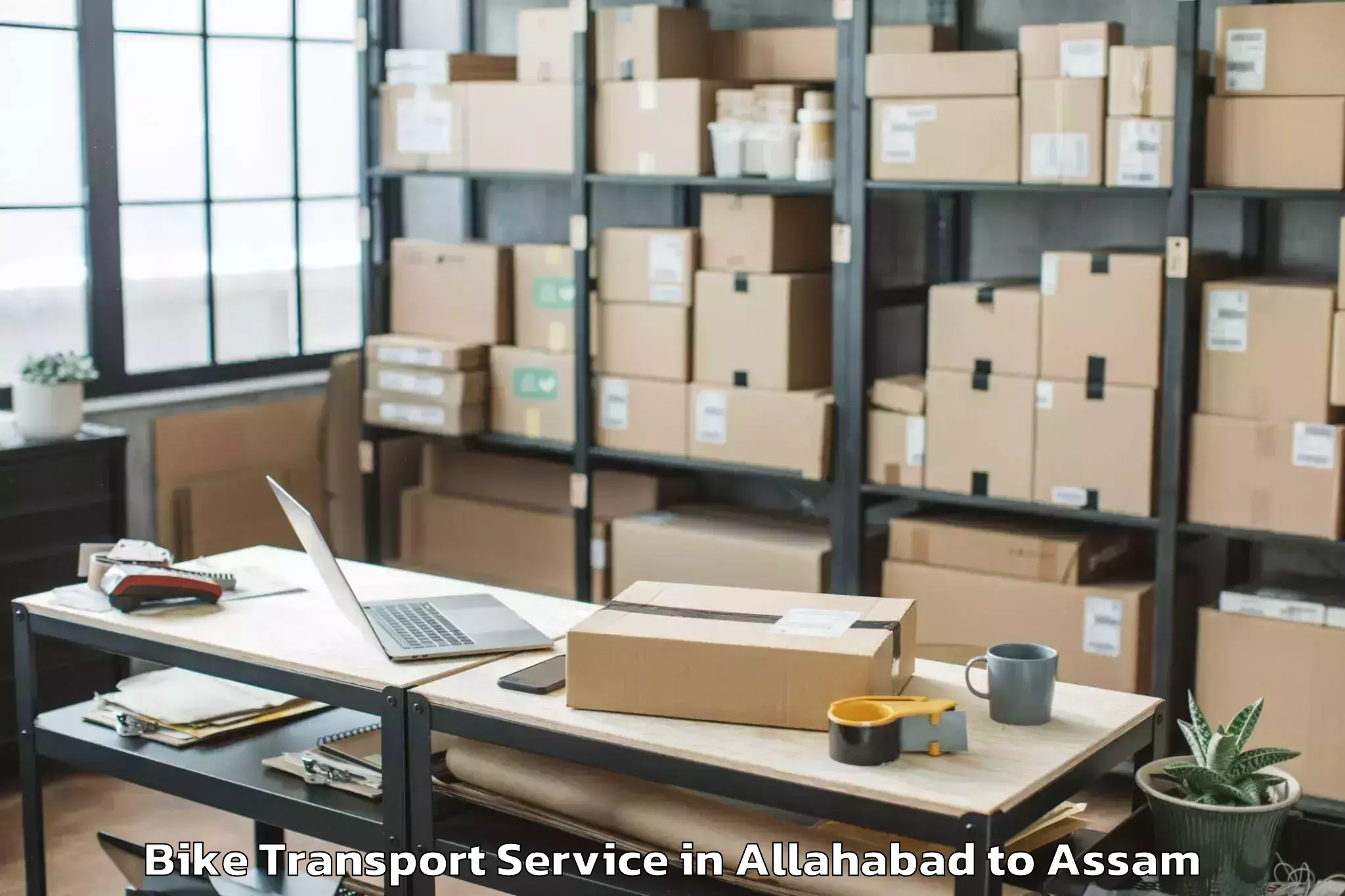 Affordable Allahabad to Duliajan Bike Transport